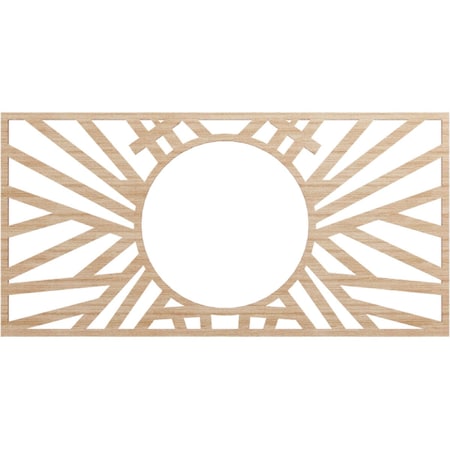 Ekena Millwork Hoover Wood Fretwork Pierced Ceiling Medallion, Alder, 26"W x 13"H x 9 5/8"ID x 1/4"T CMWP26X13X0250HOAL
